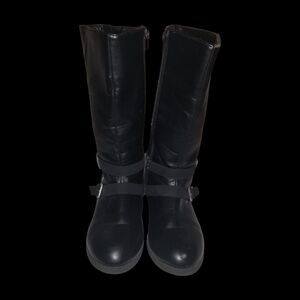 Charlotte Girls Preowned black Knee High Boots Size 6